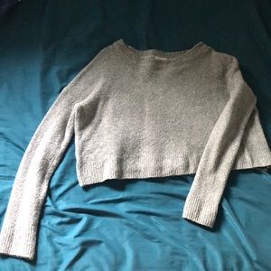 Grey crop sweater